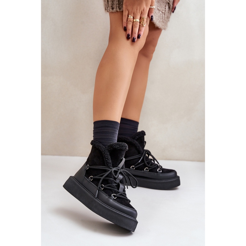 Śniegowce Model 24882 Black czarne 1