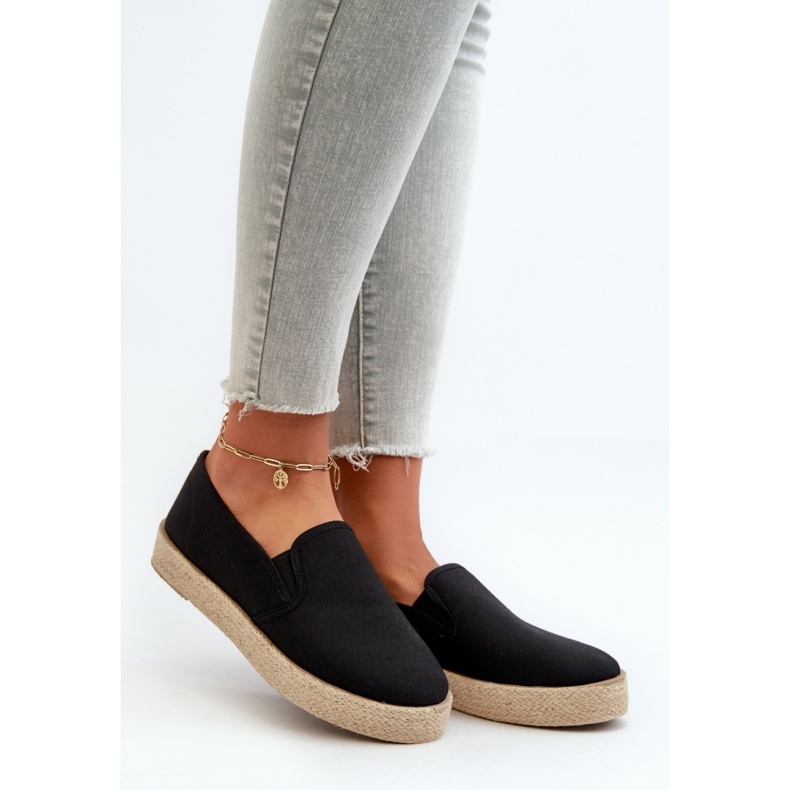 Espadryle Model 24TX02-7698 Black czarne 1