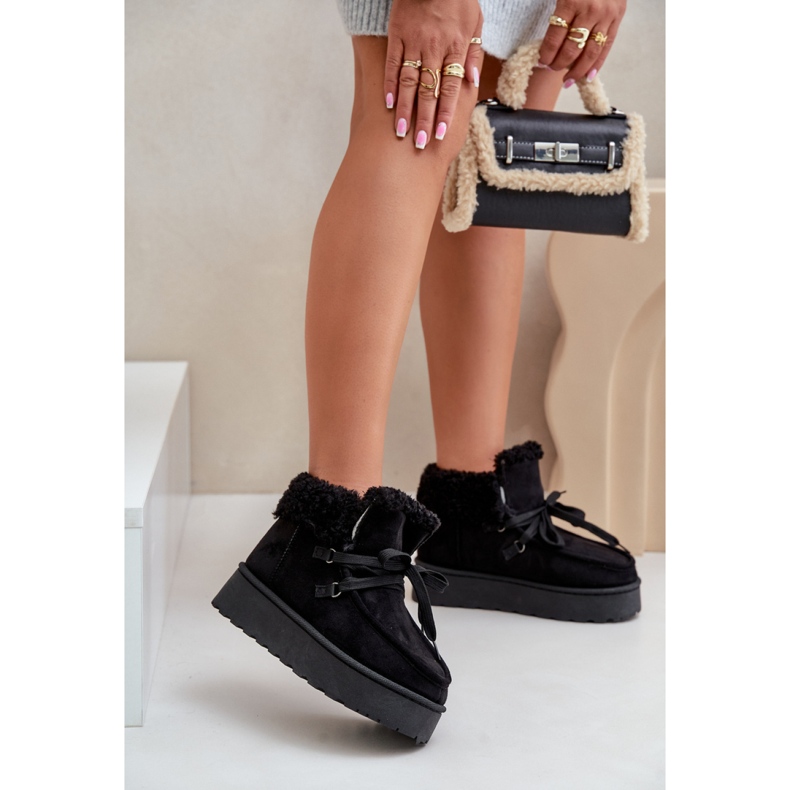 Śniegowce Model 20209-4A Black czarne 1