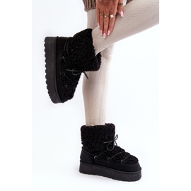 Śniegowce Model 20223-4A Black czarne 1