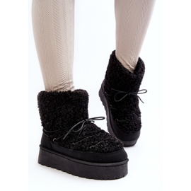 Śniegowce Model 20223-4A Black czarne 2