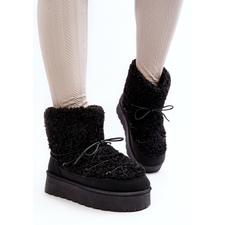 Śniegowce Model 20223-4A Black czarne 2