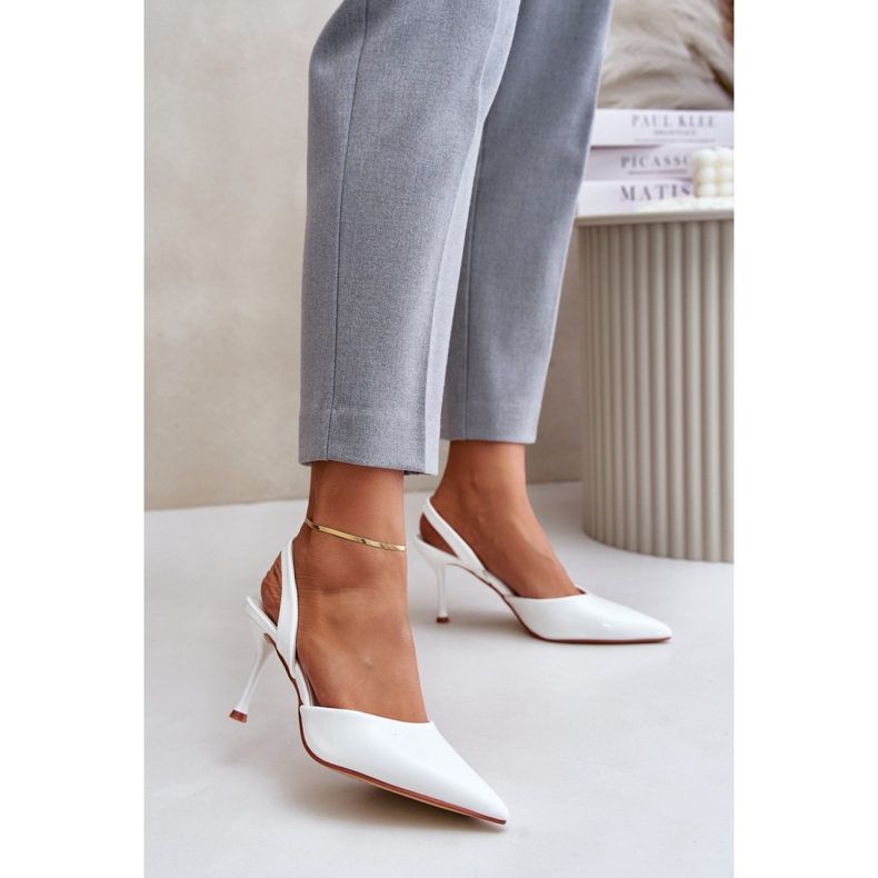 Szpilki Model  SQC-128 White białe 1