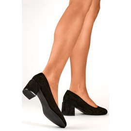 Czółenka Model 8338-260B Black czarne 1