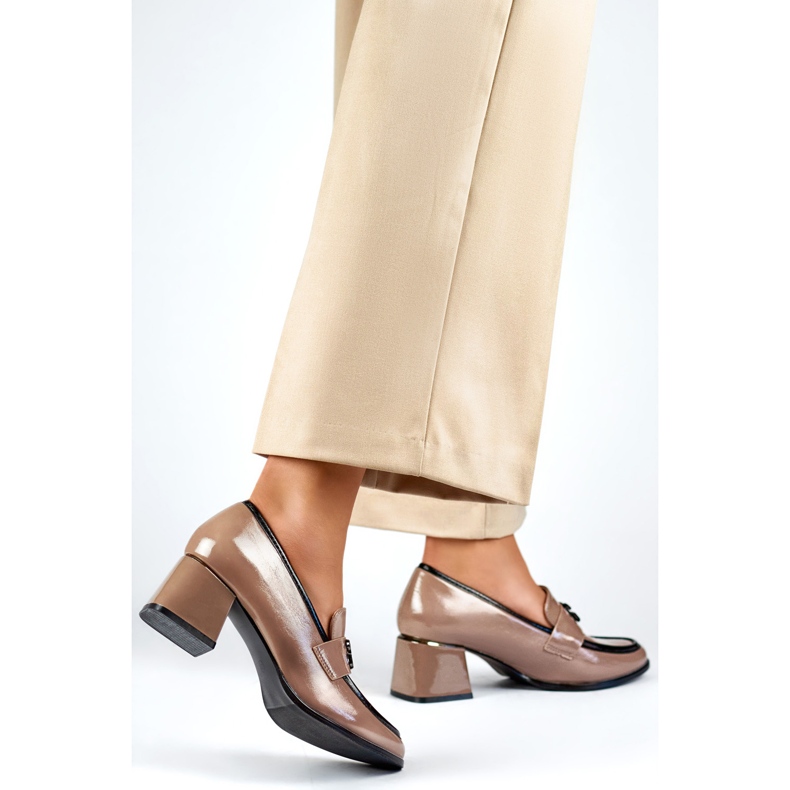 Czółenka Model GD-FL475T Beige beżowy 1