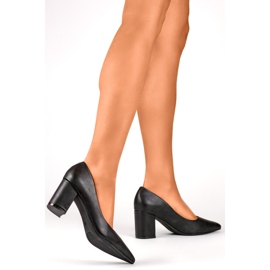 Czółenka Model KJ-42B Black czarne 1