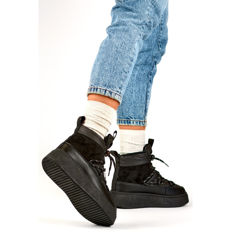 Śniegowce Model 24-72302B Black czarne 1