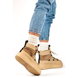 Śniegowce Model 24-72302BE Beige beżowy 1