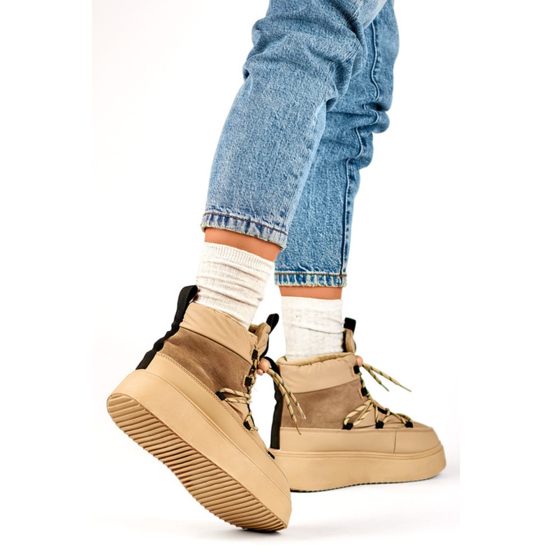 Śniegowce Model 24-72302BE Beige beżowy 1