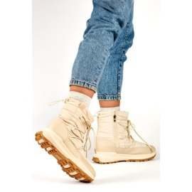 Śniegowce Model 24-16321BE Beige beżowy 1