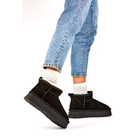 Śniegowce Damskie Ocieplone Futrem XF-159B czarne 1