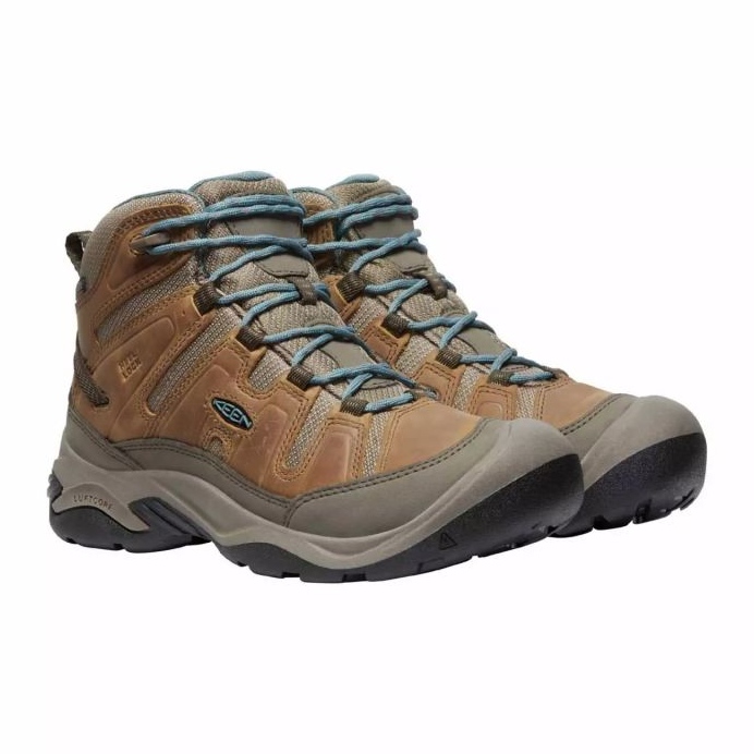 Buty Trekkingowe KEEN Circadia Mid Wp Toasted COCONUT/NORTH Atlantic KE-1026764 brązowe 1