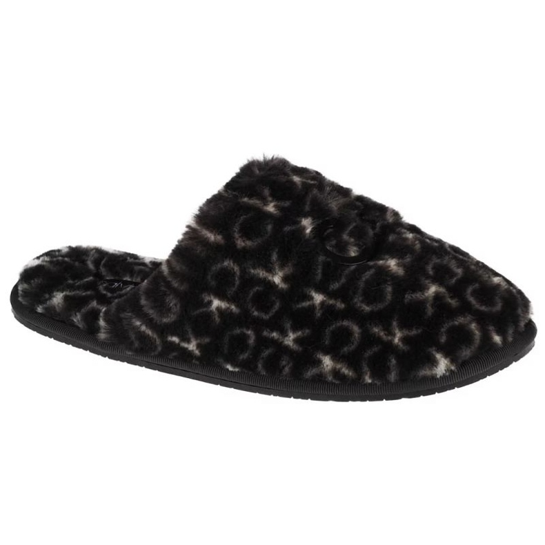 Kapcie Calvin Klein Slipper Mule Fur Mono HW0HW00536-0GK czarne 1