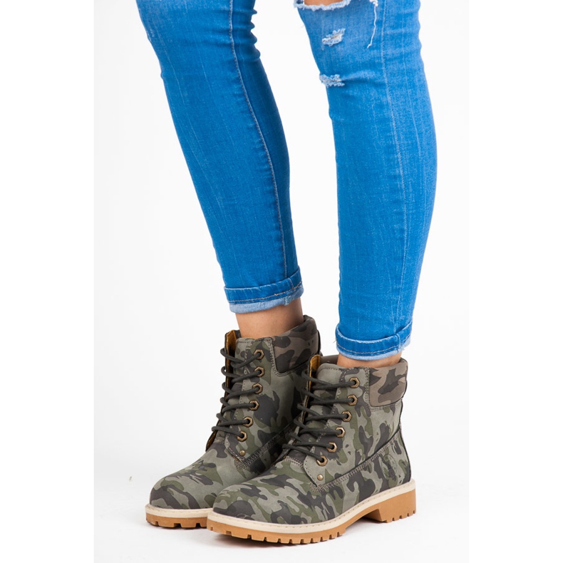 Mckeylor Traperki damskie moro zielone 1