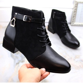 Botki ocieplane Potocki W WOL184A czarne 1