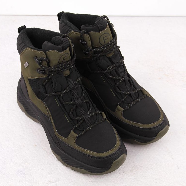 Kozaki na obcasie i platformie ocieplane Filippo W PAW488 czarne 2