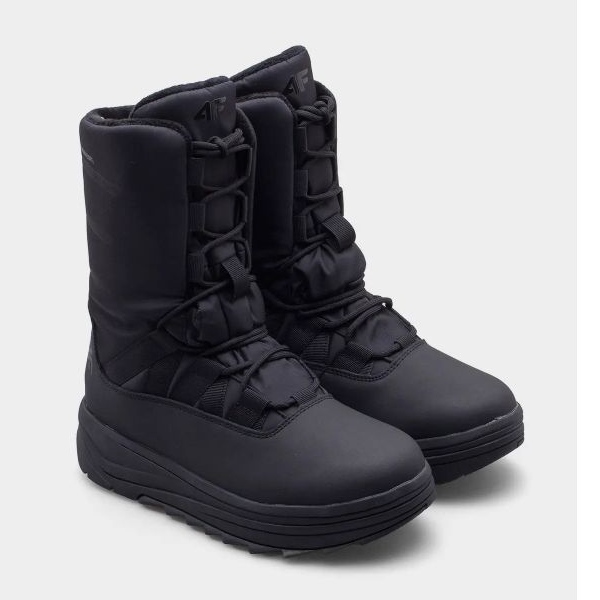 Buty zimowe śniegowce damskie 4F 4FRAW24FSBSF012-20S czarne 1