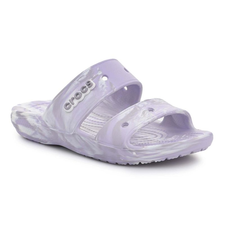 Klapki Crocs Classic Marrbled Sandal 207701-5PT białe 1