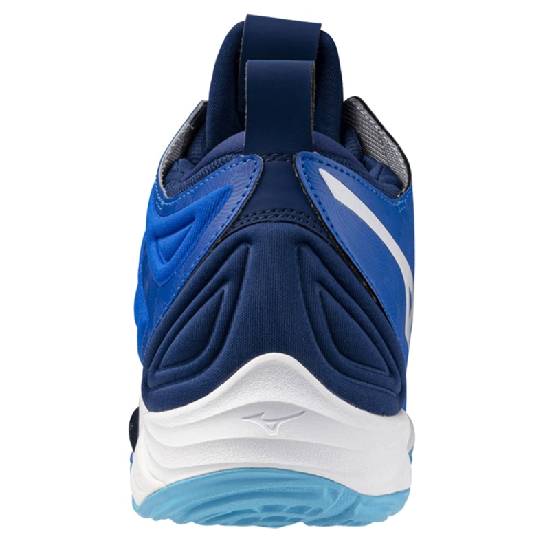 Buty do Siatkówki Mizuno Wave Momentum 3 Mid V1GA231701 niebieskie 3