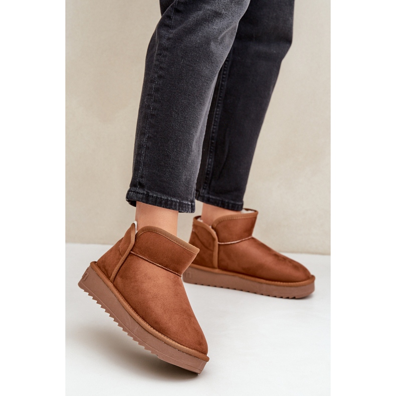 Śniegowce Na Platformie Damskie D.Franklin DFSH370010 Brązowe 2