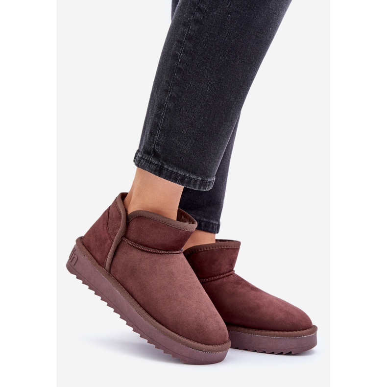 Śniegowce Na Platformie Damskie D.Franklin DFSH370010 Czekoladowe brązowe 1