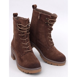 Botki Damskie Ocieplone Futrem brązowe 1