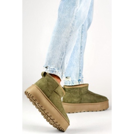 Śniegowce Ocieplane Futrem 8917-5GR zielone 2