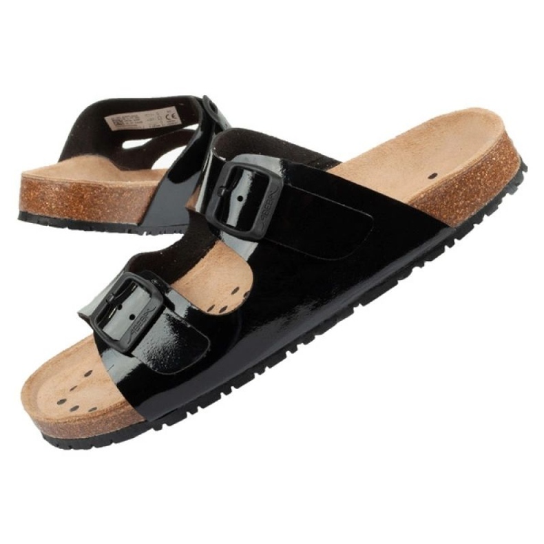 Klapki Abeba Sandals Black 8088 czarne 1