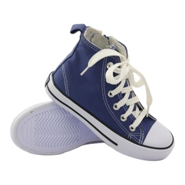 American Club Trampki buty dziecięce American na suwak Blue niebieskie 3