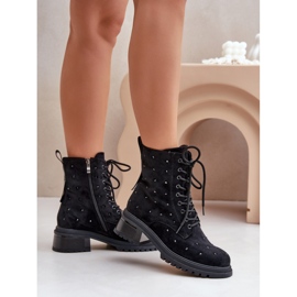 Workery Damskie z Dżetami MR880-017 czarne 1