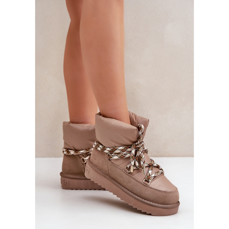 Śniegowce D.Franklin z Futrem DFSH375003 beżowe beżowy 1