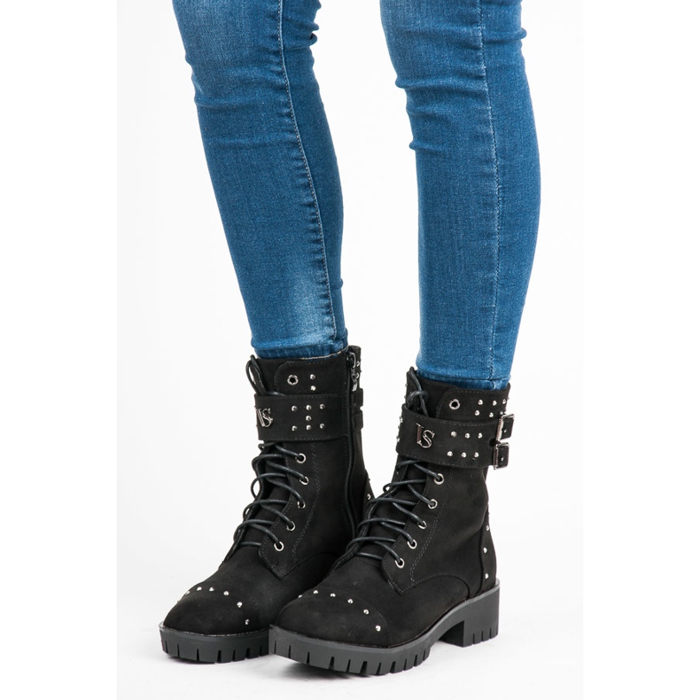 Vices Stylowe Workery czarne 1