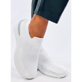 Buty Damskie sportowe skarpetkowe biale białe 2