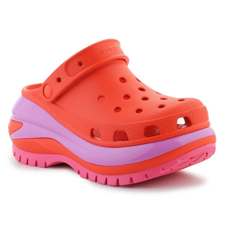 Klapki Crocs Mega Crush Clog 207988-84J pomarańczowe 2