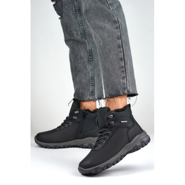 Traperki wysokie ocieplane na suwak czarne 3906-1B 1