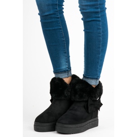 Vices Śniegowce na platformie czarne 1