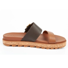 Klapki Sorel Roaming Slide NL4177-242 brązowe 4