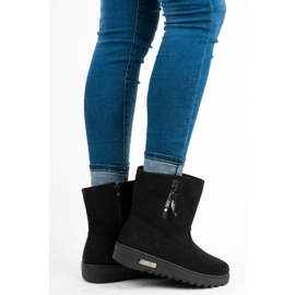 Super Me Śniegowce zapinane na suwak czarne 1