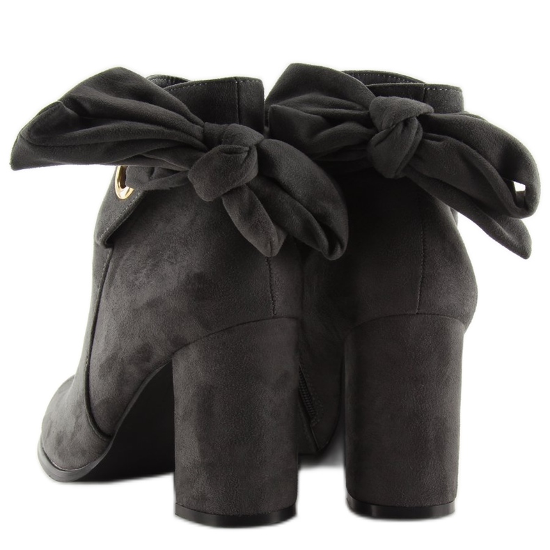 Botki na obcasie szare YBS1612 grey 2