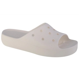 Klapki Crocs Classic Platform Slide 208180-100 białe 4