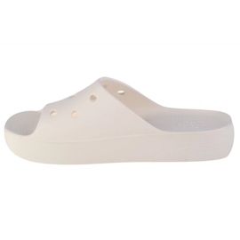 Klapki Crocs Classic Platform Slide 208180-100 białe 5