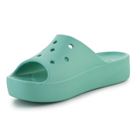 Klapki Crocs Classic Platform Slide W 208180-3UG zielone 7