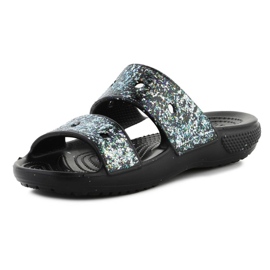 Klapki Crocs Classic Glitter Sandal 207788-0C4 czarne 7