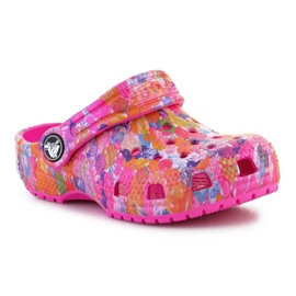 Klapki Crocs Classic Hyper Real Clog Jr 208451-90H różowe 5