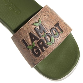 Klapki adidas Adilette Comfort Jr ID8029 zielone 3