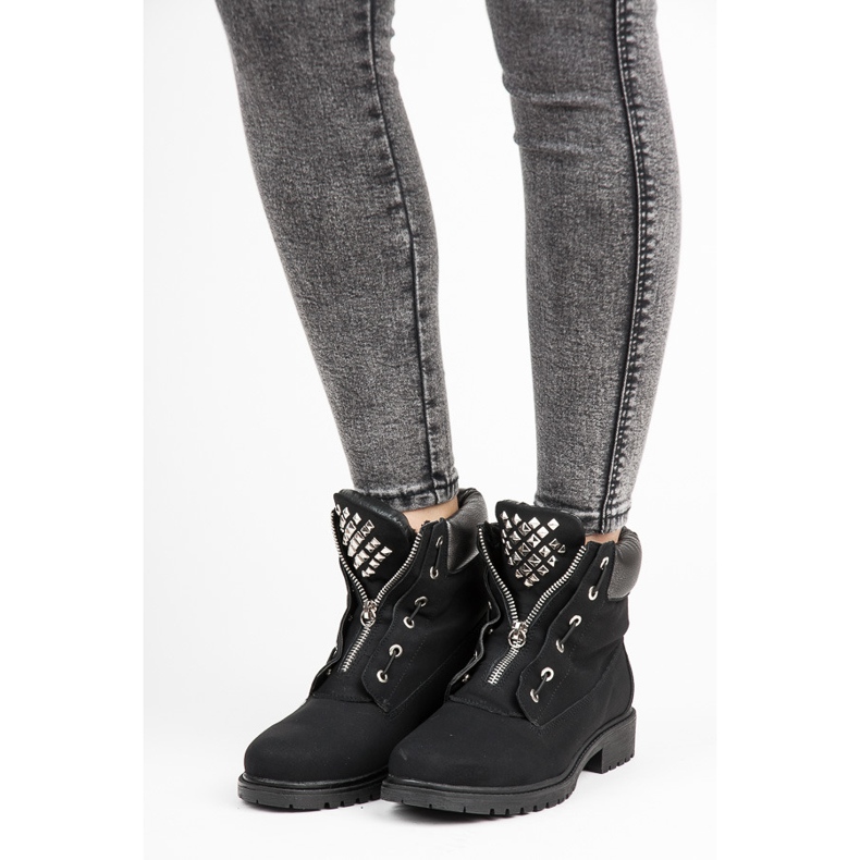 Bestelle Traperki Z Dżetami czarne 2