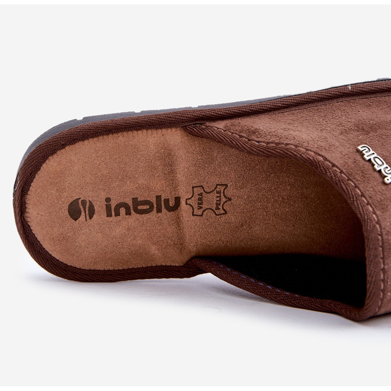 Męskie Obuwie Domowe Kapcie Inblu 9100002H Brązowe 2