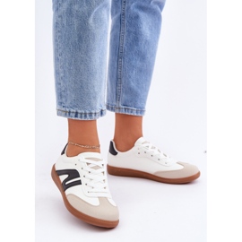 Niskie Sneakersy Damskie Z Eko Skóry Biało-Czarne Navidemi białe 2