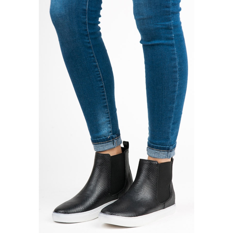 Mckeylor Wysokie Trampki Snake Print czarne 2