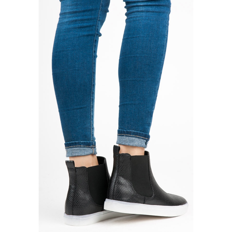 Mckeylor Wysokie Trampki Snake Print czarne 1